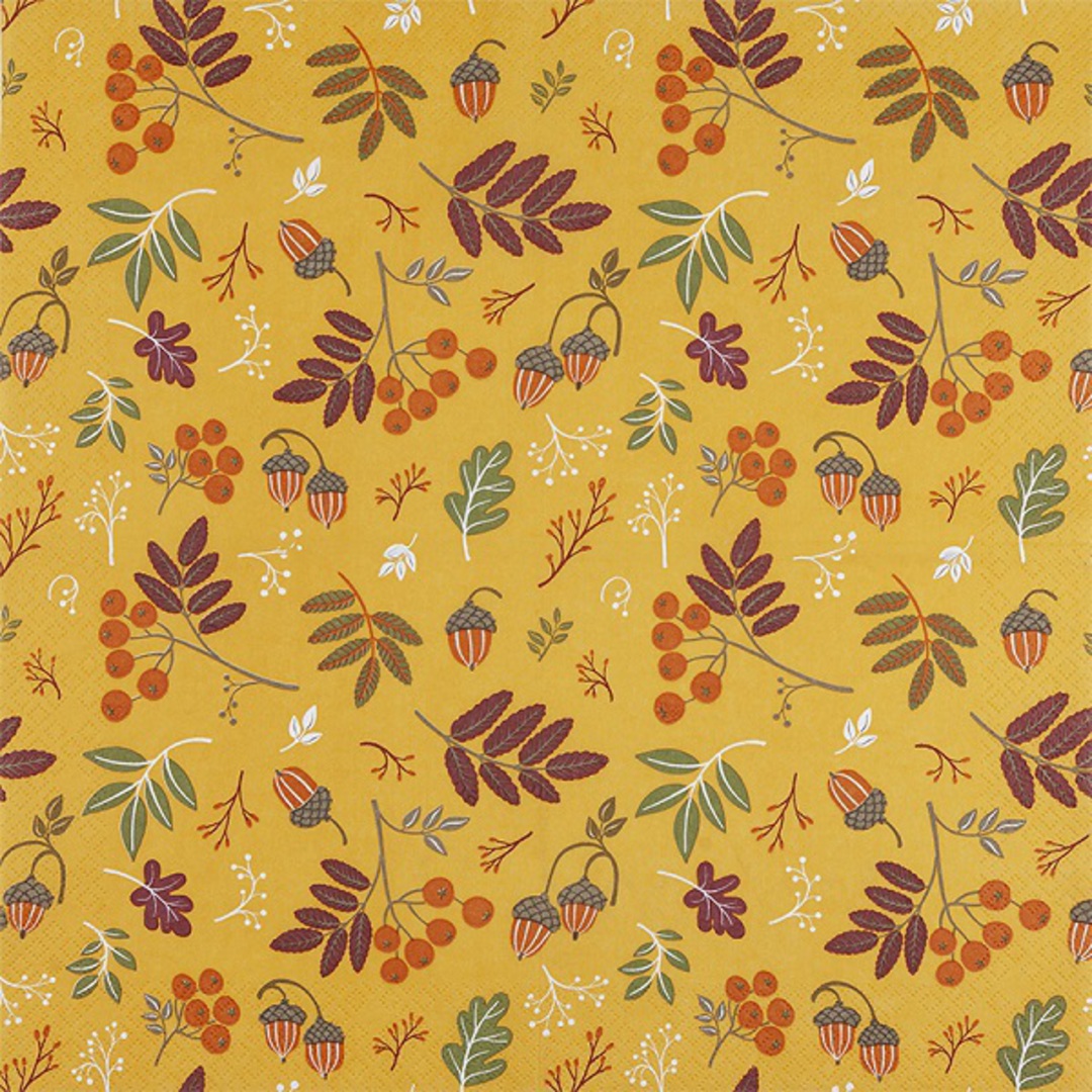 Paper Napkins 33cm, Autumn Orange *ETA Nov image 1